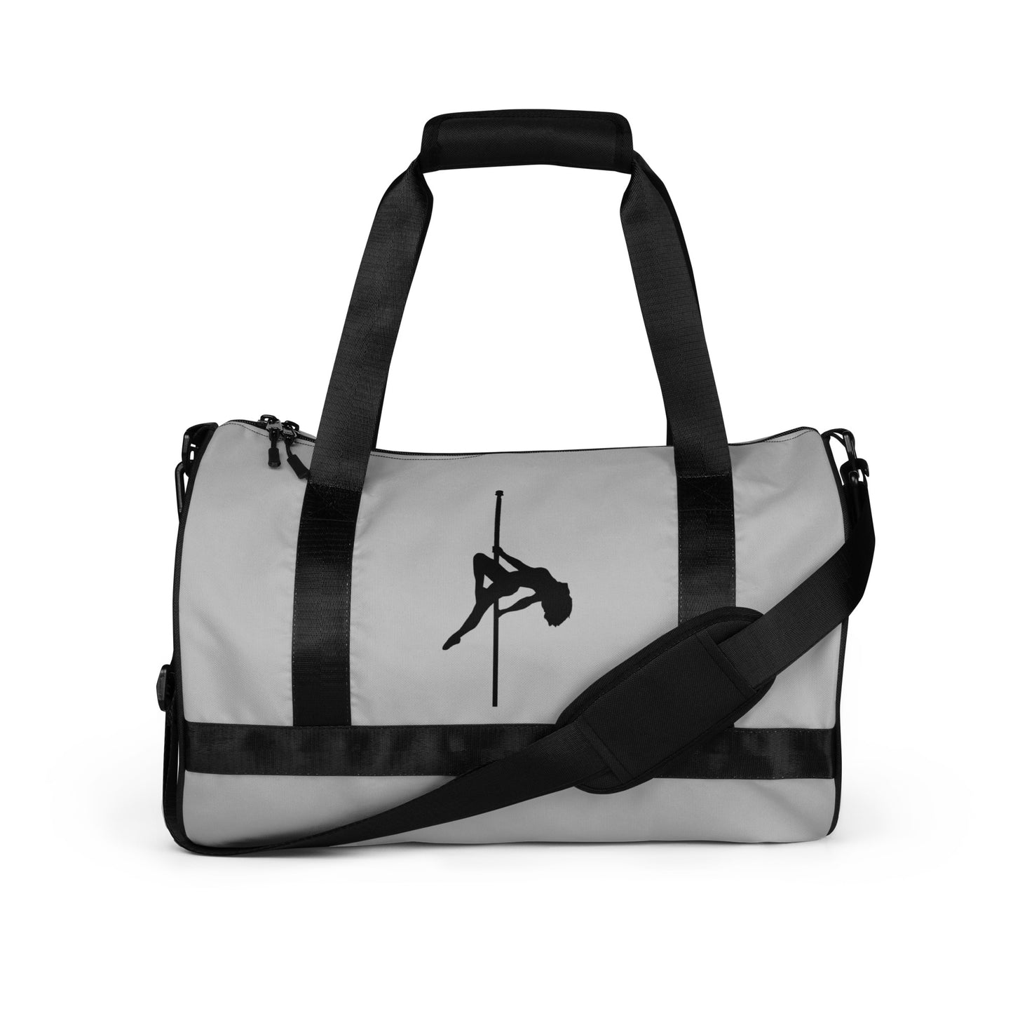 White gym and pole bag with handle One size unisex style Black and White with pockets