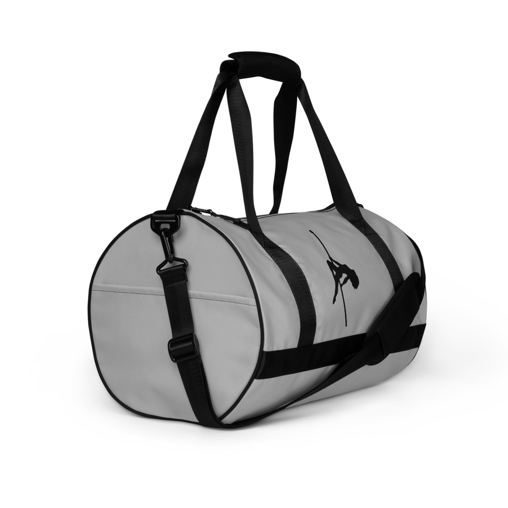 White gym and pole bag with handle One size unisex style Black and White with pockets
